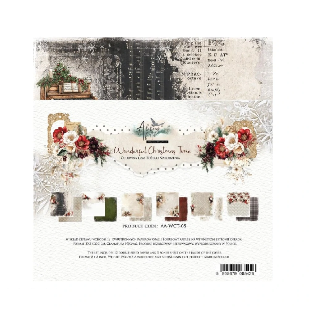 Alchemy of Art Scrapbook papier Wonderful Christmas Time 8x8