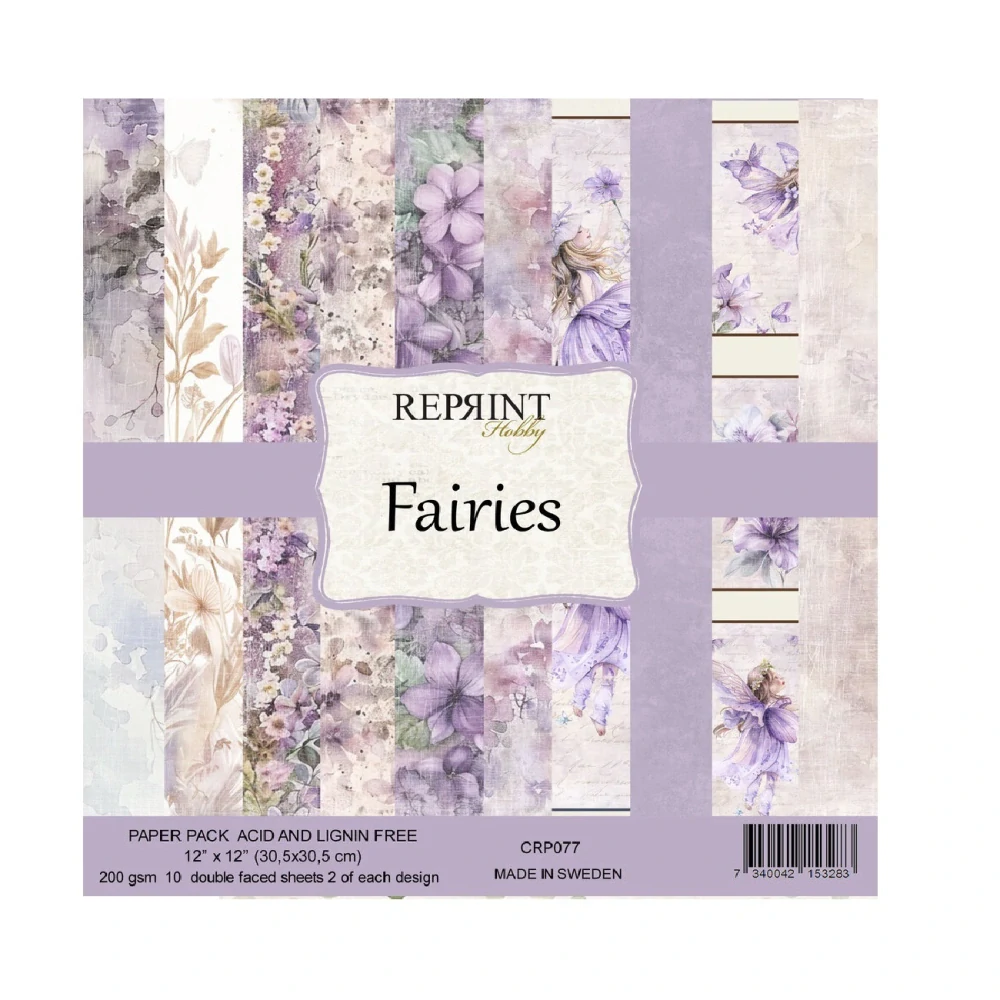 Reprint Scrapbook papier Fairies 12x12
