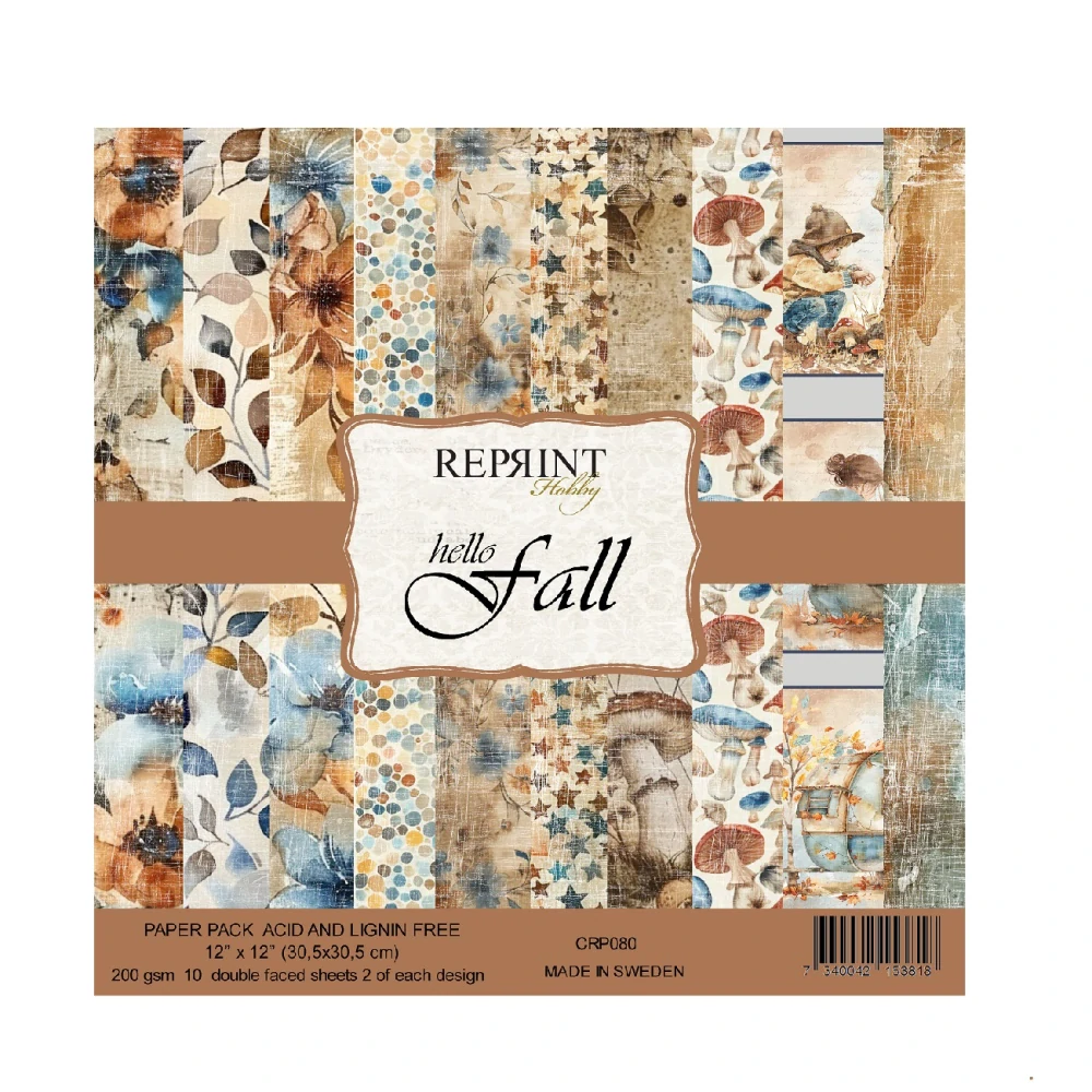 Reprint Scrapbook papier Hello Fall 12x12