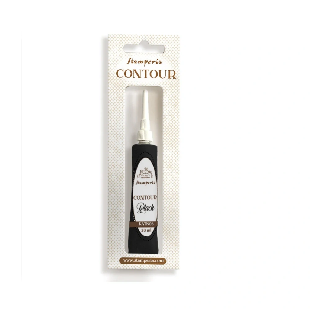 Stamperia Kontúrovacia farba KATN 06 black