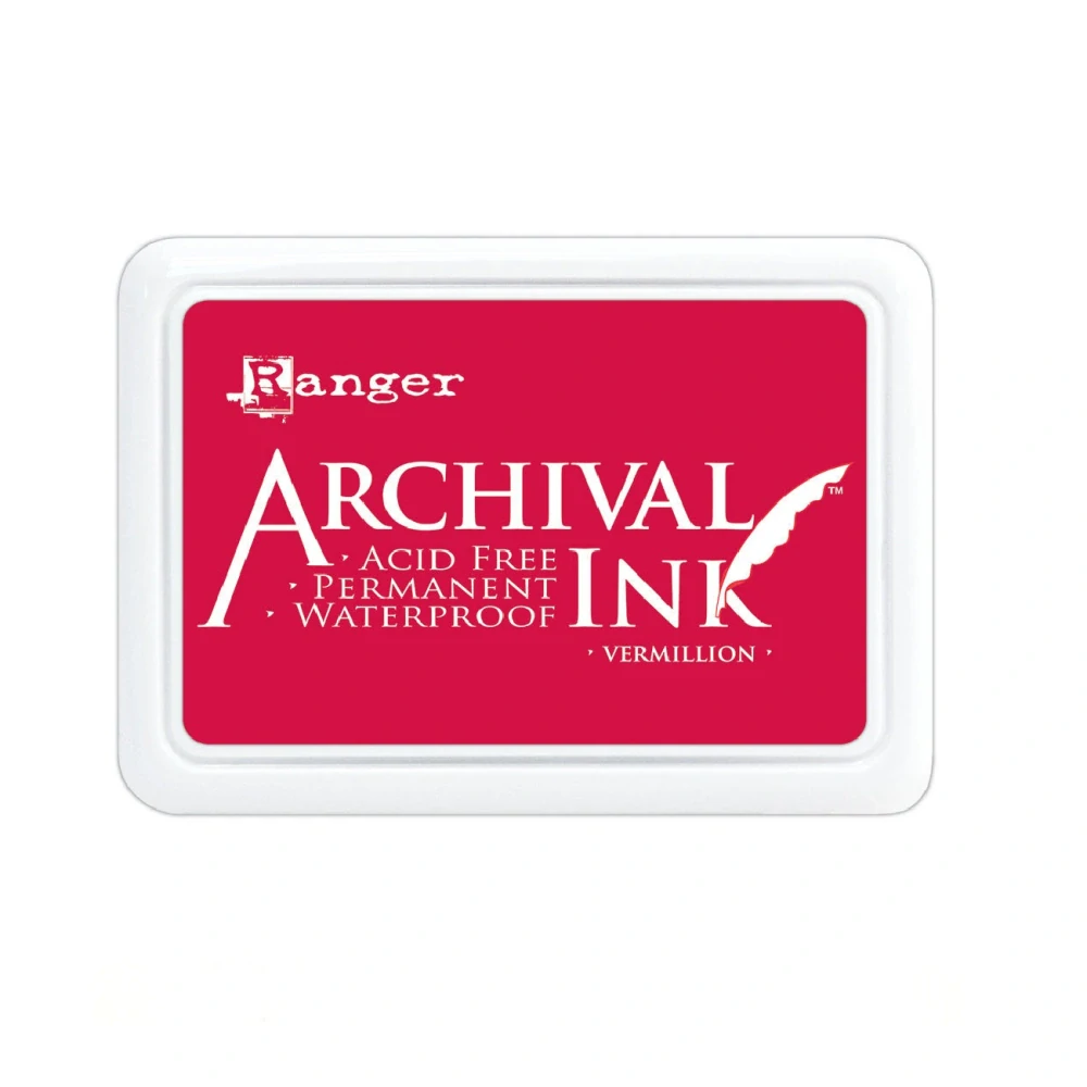 Ranger atramentová poduška Archival Ink Vermillion