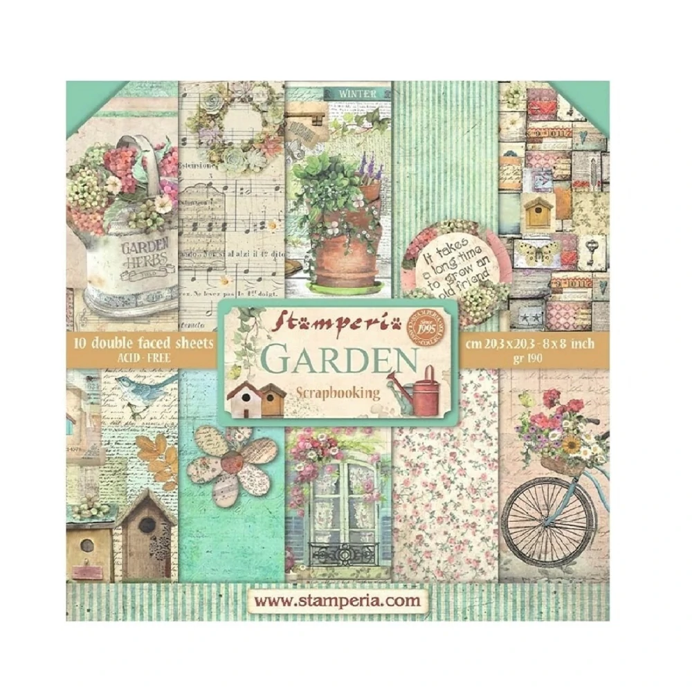 Stamperia Scrapbook papier –Garden 8x8