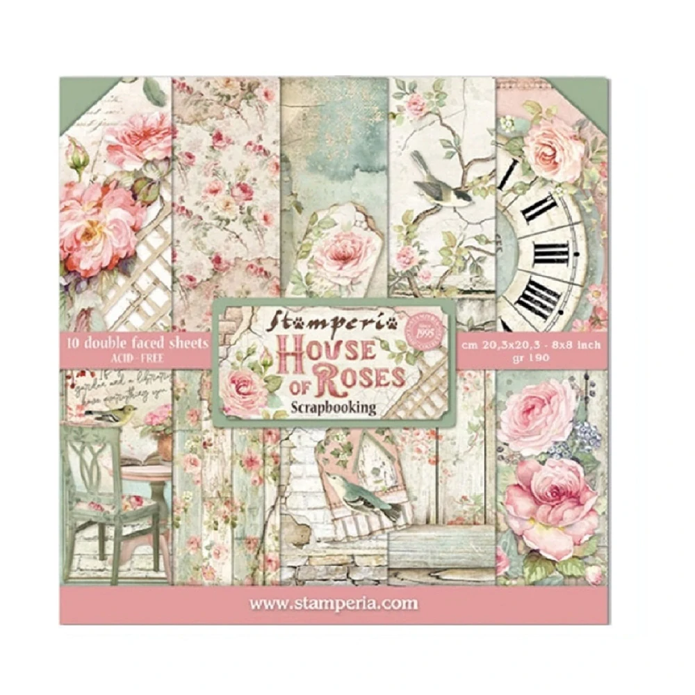 Stamperia Scrapbook papier – House of Roses 8x8