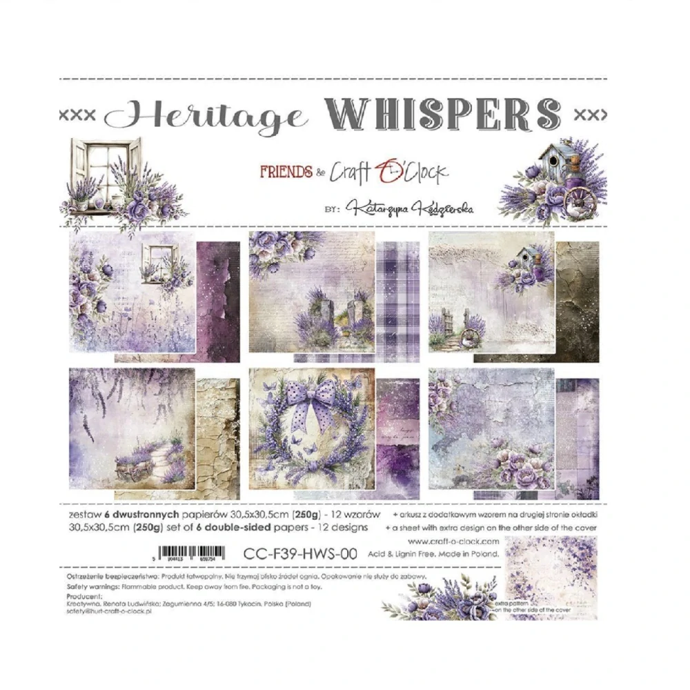 Craft O´ Clock Scrapbook papier - Heritage Whispers 12x12