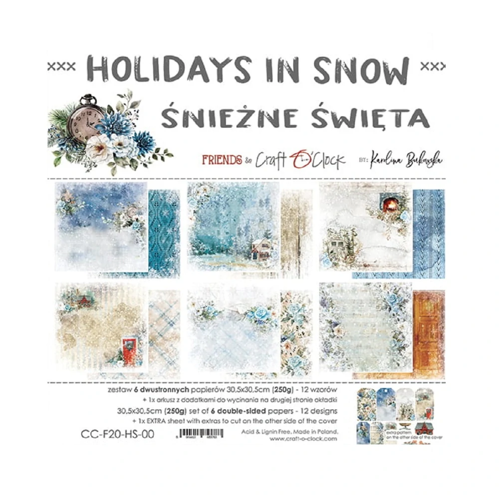 Scrapbook papier - Holidays in Snow 12x12 - Craft O´ Clock