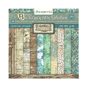  Stamperia Scrapbook papier – Songs of The Sea Backgrounds 12x12