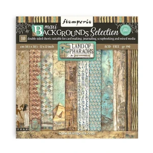 Stamperia Scrapbook papier – Land of Pharaohs Backgrounds 12x12