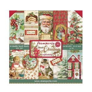Stamperia Scrapbook papier – Classic Christmas 12x12