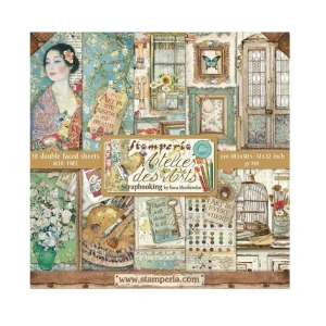 Stamperia Scrapbook papier – Atelier des Arts 12x12