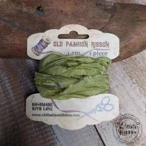 Old Fashion saténová stuha 26 Olive Green