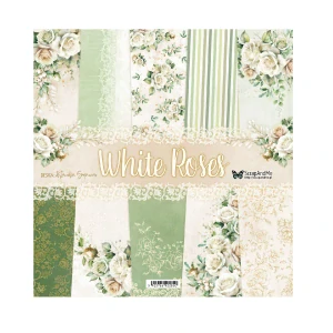 ScrapAndMe Scrapbook papier White Roses 12x12