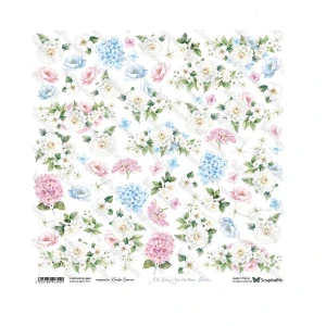 ScrapAndMe Scrapbook papier Oh Baby flowers - kusový