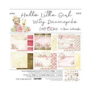 Craft O´ Clock Scrapbook papier - Hello Little Girl 12x12