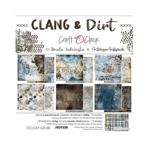 Craft O´ Clock Scrapbook papier - Clang and Dirt 12x12