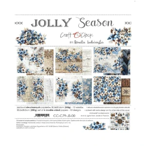 Craft O´ Clock Scrapbook papier - Jolly Season 12x12