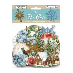Stamperia Home for the Holidays acetátové výrezy DFLDCP30