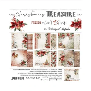 Craft O´ Clock Scrapbook papier - Christmas Treasure 8x8