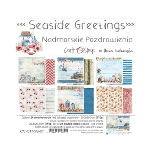 Craft O´ Clock Scrapbook papier - Seaside Greetings 8x8