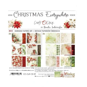 Craft O´ Clock Scrapbook papier - Christmas Everywhere 8x8 Mix