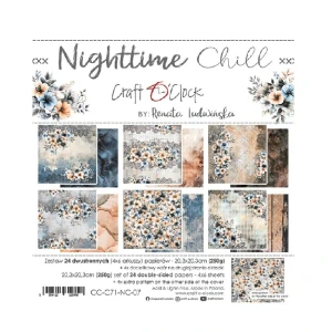 Craft O´ Clock Scrapbook papier - Nighttime Chill 8x8