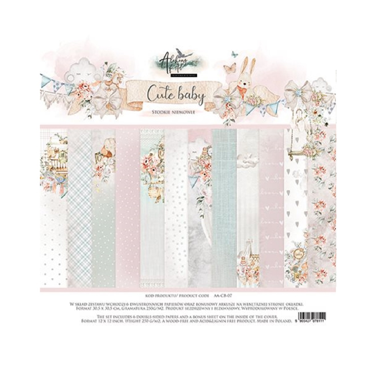 Alchemy of Art Scrapbook papier Cute Baby 12x12