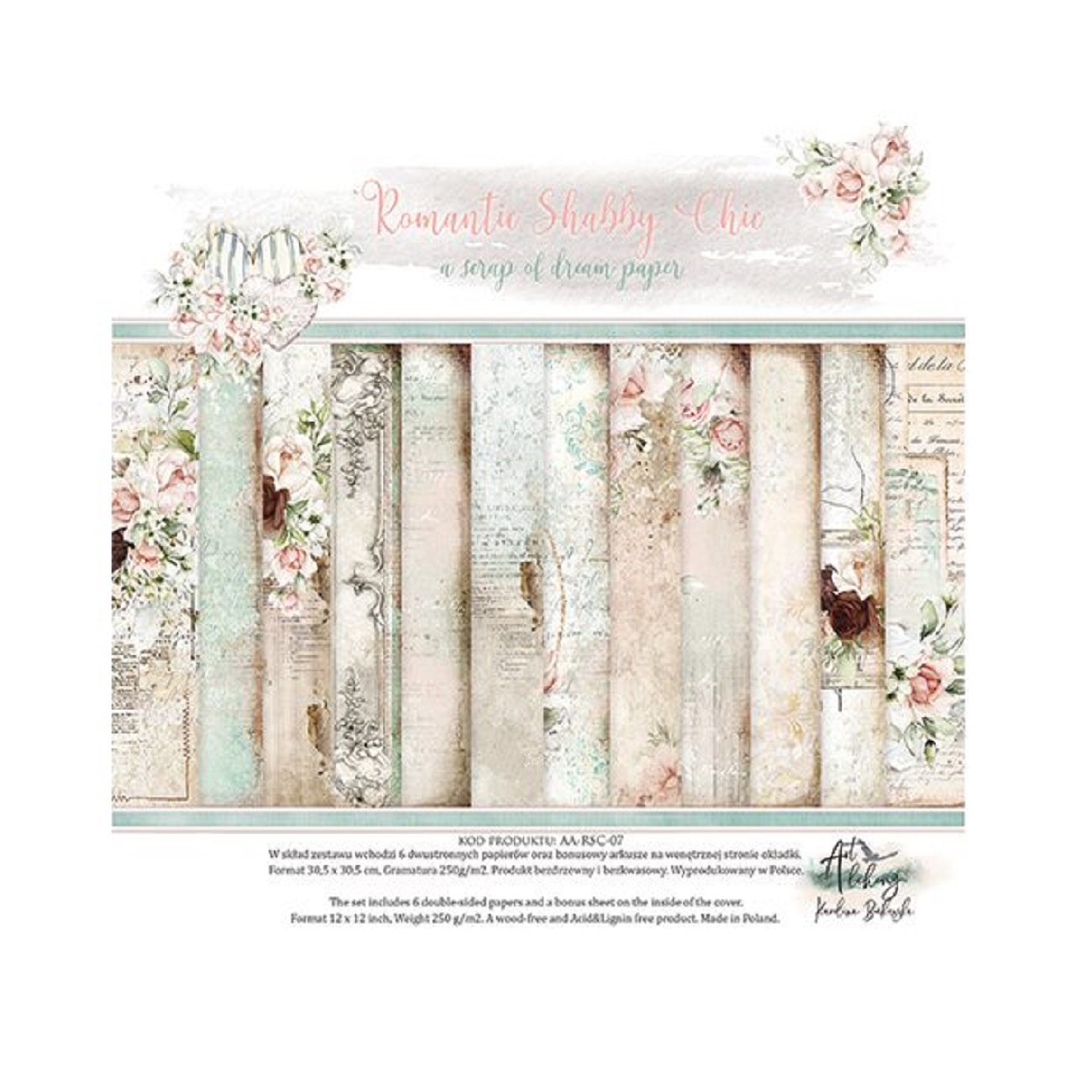 Alchemy of Art Scrapbook papier Romantic Shabby Chic 12x12