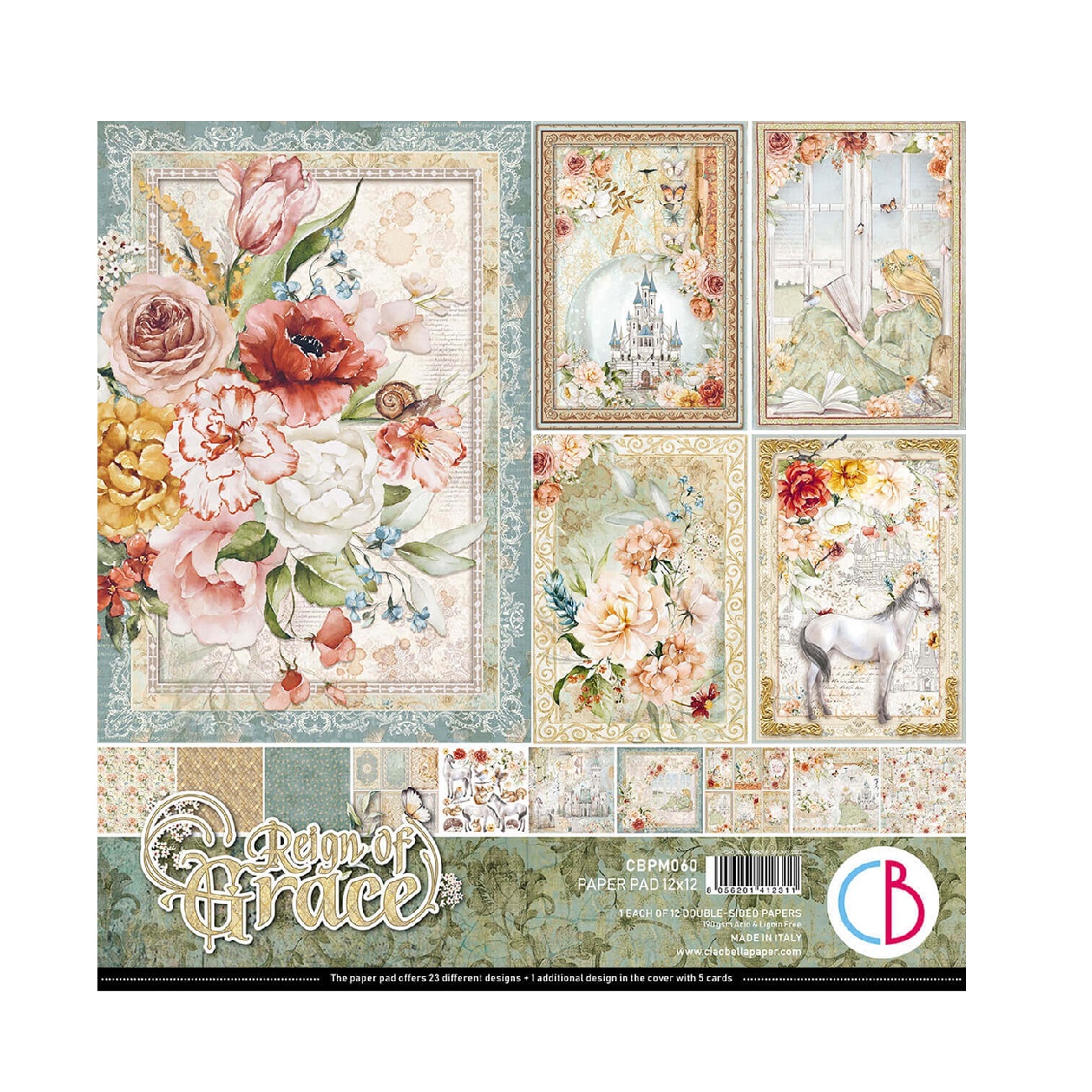Ciao Bella Scrapbook papier Reign of Grace 12x12