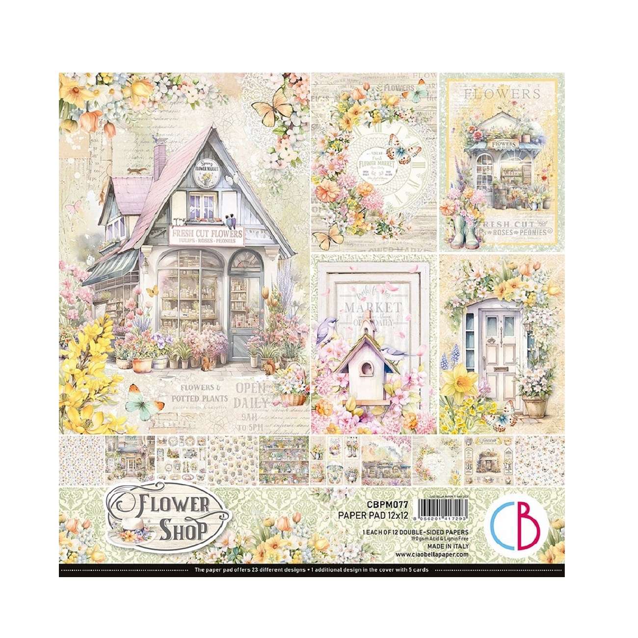 Ciao Bella Scrapbook papier Flower Shop 12x12