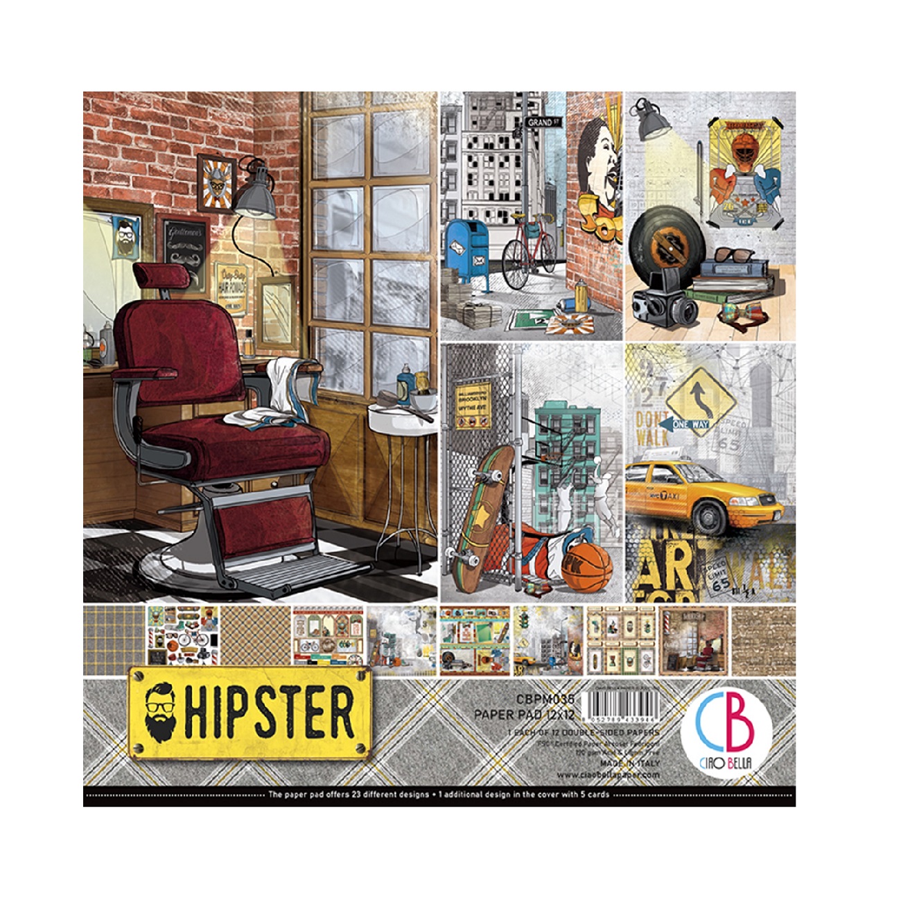 Ciao Bella Scrapbook papier Hipster 12x12