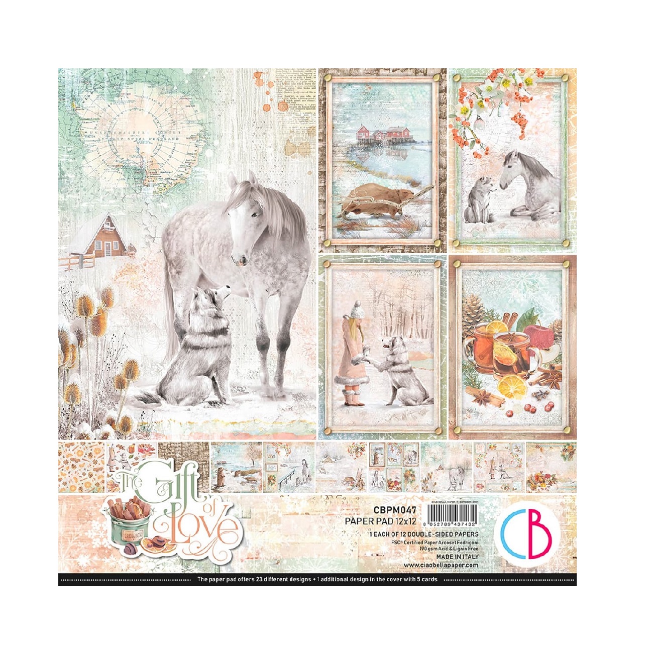 Ciao Bella Scrapbook papier The Gift of Love 12x12