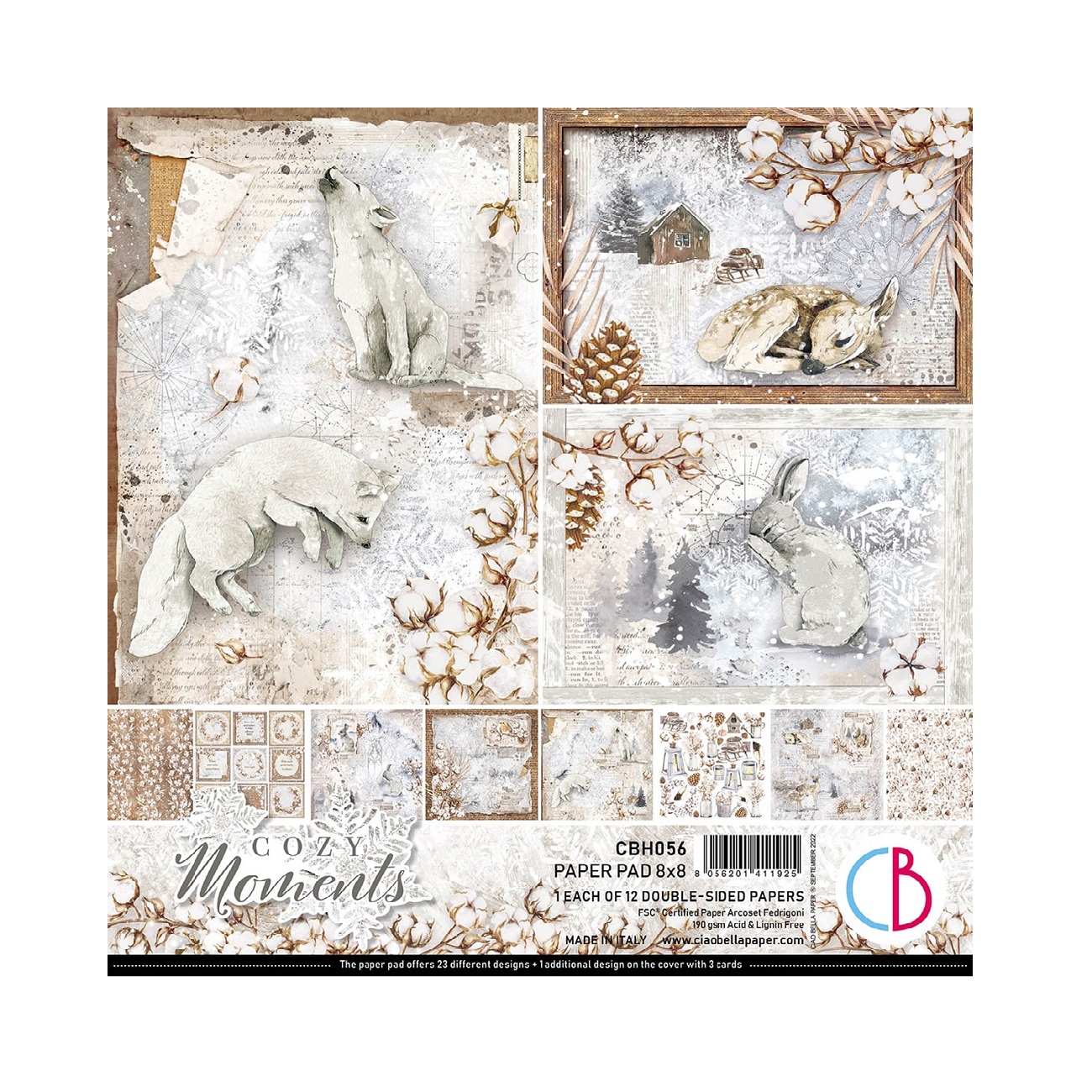 Ciao Bella Scrapbook papier Cozy Moments 8x8