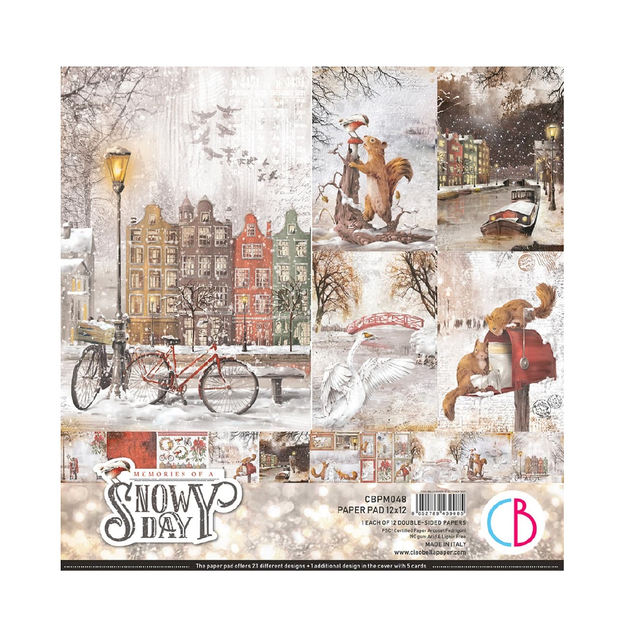 Ciao Bella Scrapbook papier Memories of a Snowy Day 12x12