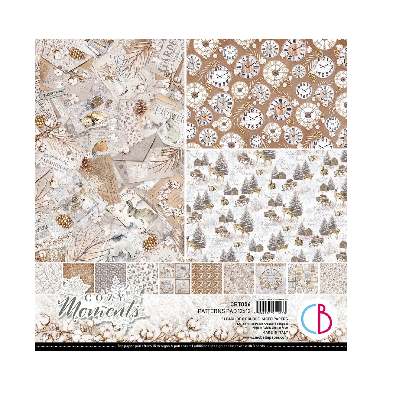 Ciao Bella Scrapbook papier Cozy Moments 12x12