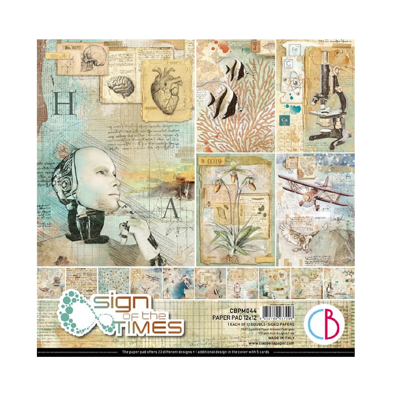 Ciao Bella Scrapbook papier Sign of the Times 12x12