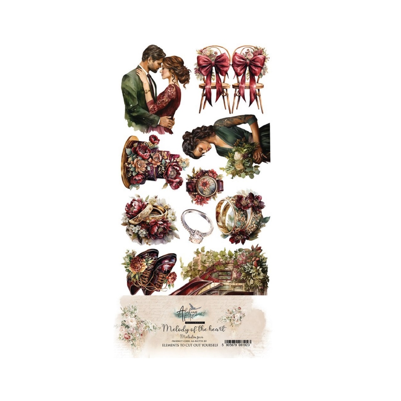 Alchemy of Art Scrapbook papier Melody of the Heart 6x12