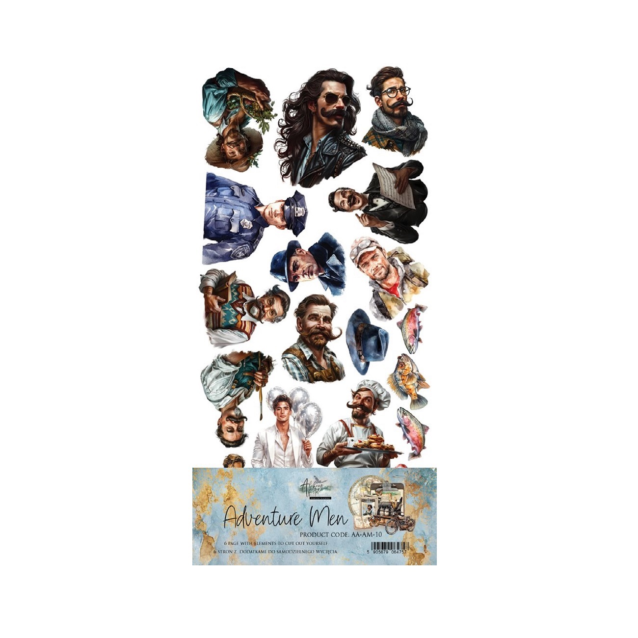 Alchemy of Art Scrapbook papier Adventure Men 6x12