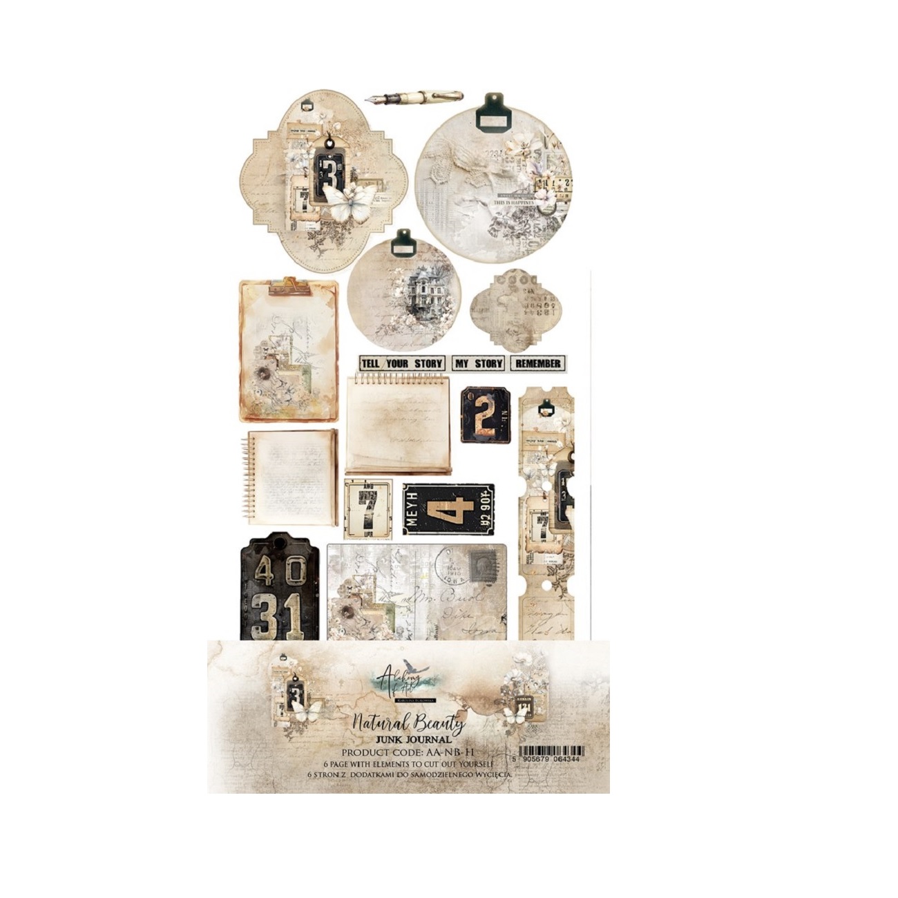 Alchemy of Art Scrapbook papier Natural Beauty Junk Journal 6x12