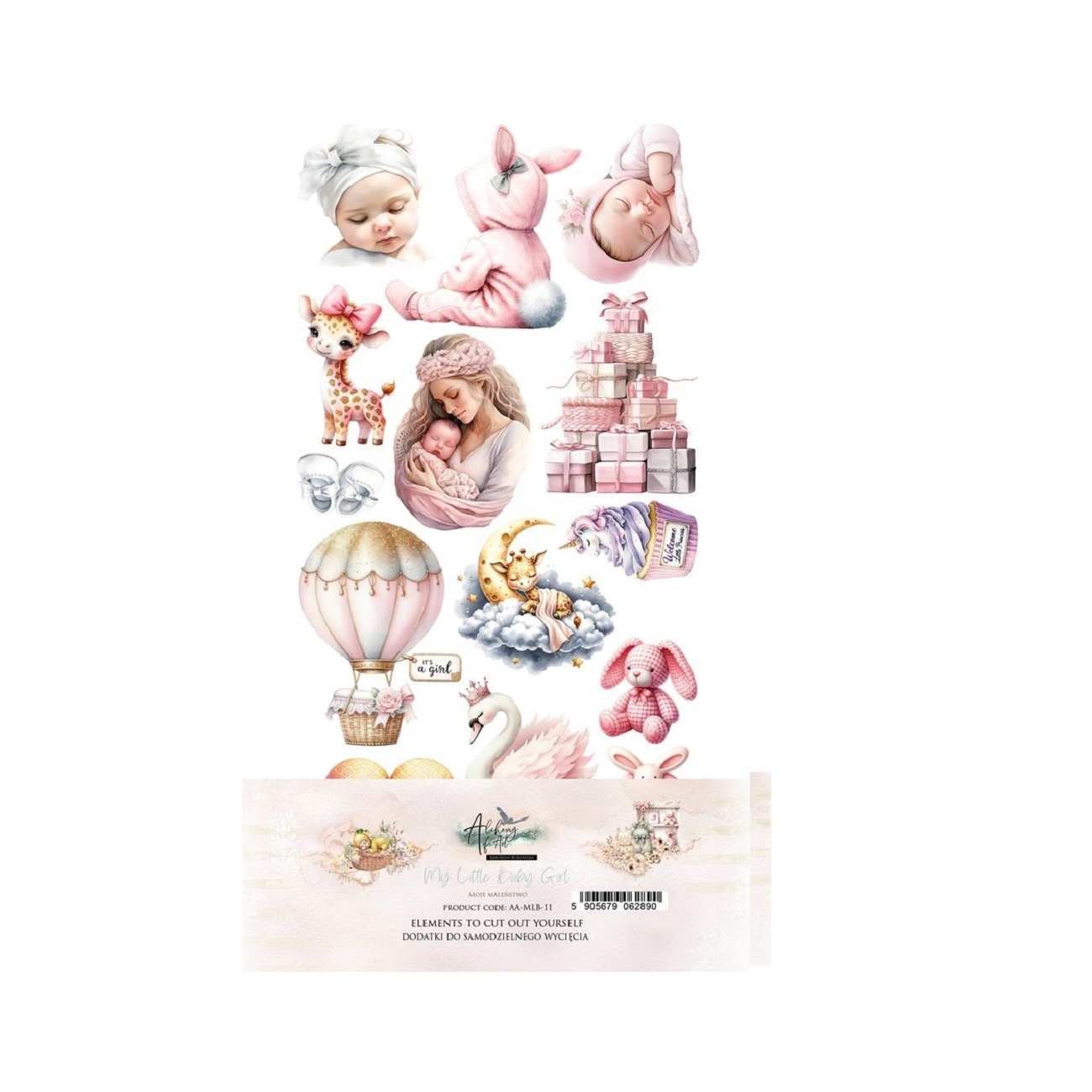 Alchemy of Art Scrapbook papier My Little Baby Girl 6x12