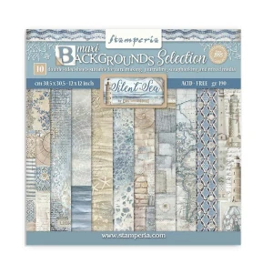 Stamperia Scrapbook papier – Silent Sea Backgrounds 12x12