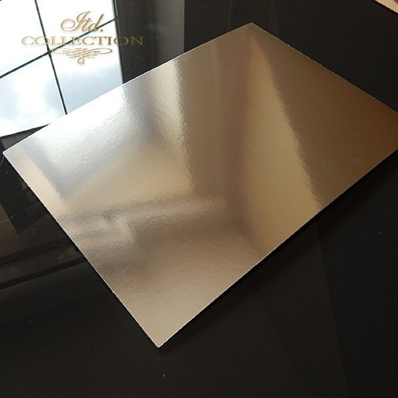 Scrapbookový papier - lesklý strieborný ITD