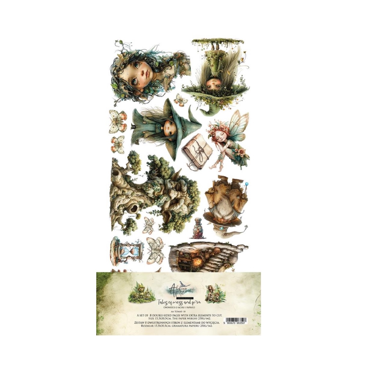 Alchemy of Art Scrapbook papier Tales of Moss and Fern 6x12