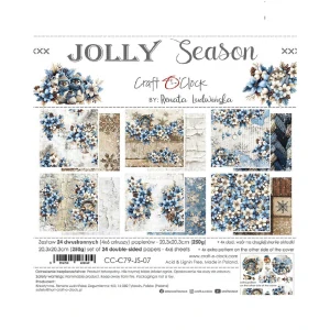 Craft O´ Clock Scrapbook papier - Jolly Season 8x8