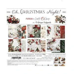 Craft O´ Clock Scrapbook papier - Oh, Christmas Night! 8x8