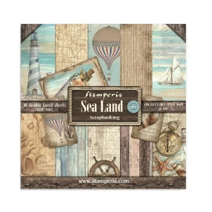 Stamperia Scrapbook papier – Sea Land 8x8