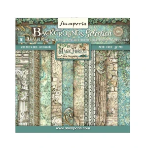 Stamperia Scrapbook papier – Magic Forest Backgrounds 8x8