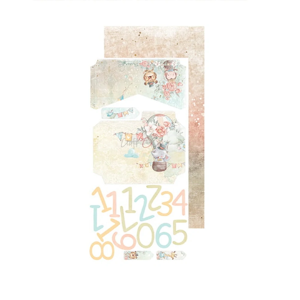 Craft O´ Clock Scrapbook papier - Safari Friends Junk Journal 6x12