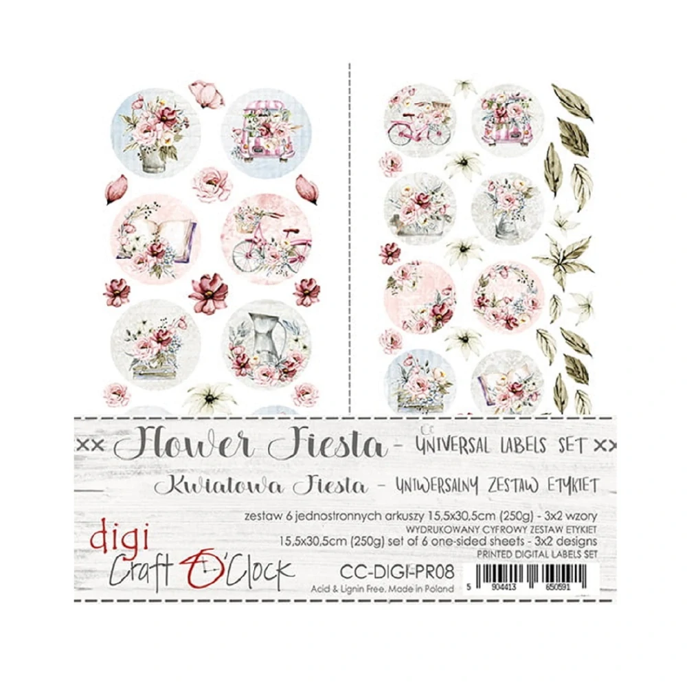 Craft O´ Clock Scrapbook papier - Flower Fiesta  6x12