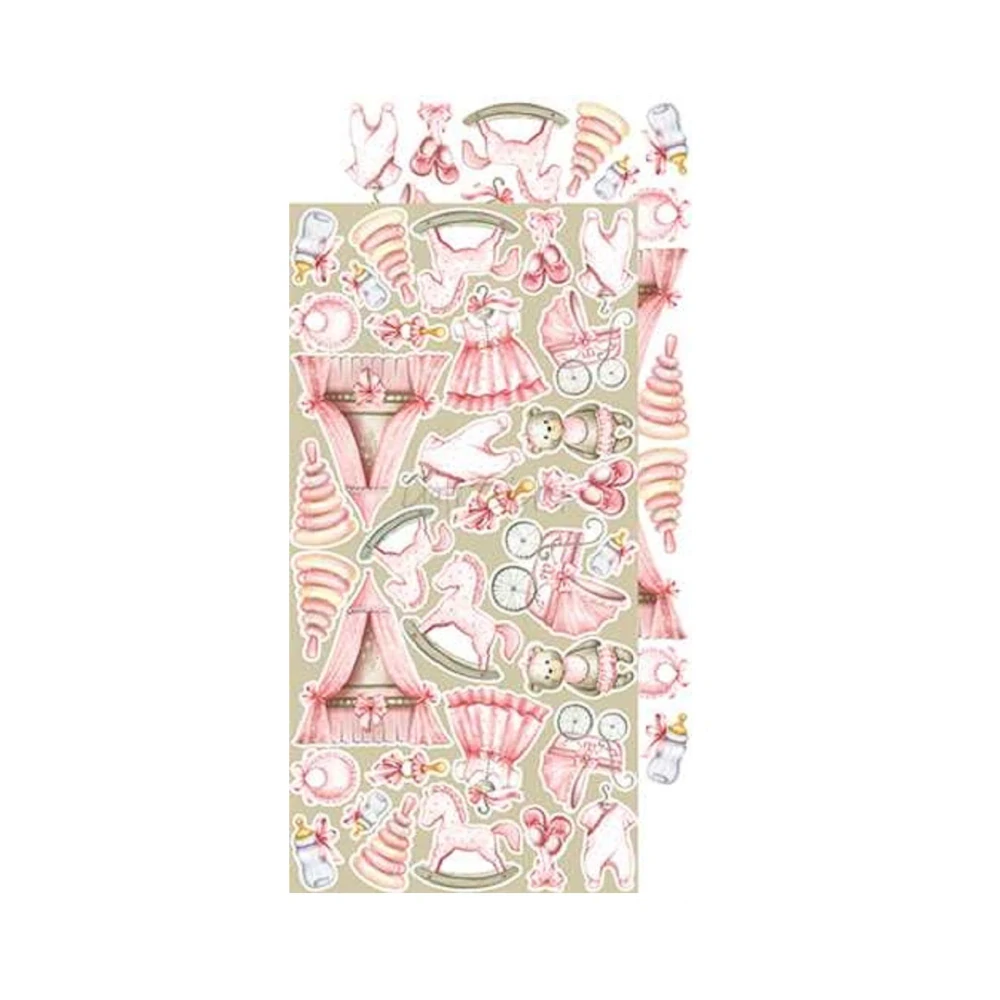 Craft O´ Clock Scrapbook papier - Hello Little Girl Etra set 6x12