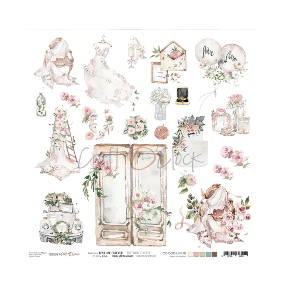 Craft O´ Clock Scrapbook papier - CC-DOD-LMF-F8  12x12 