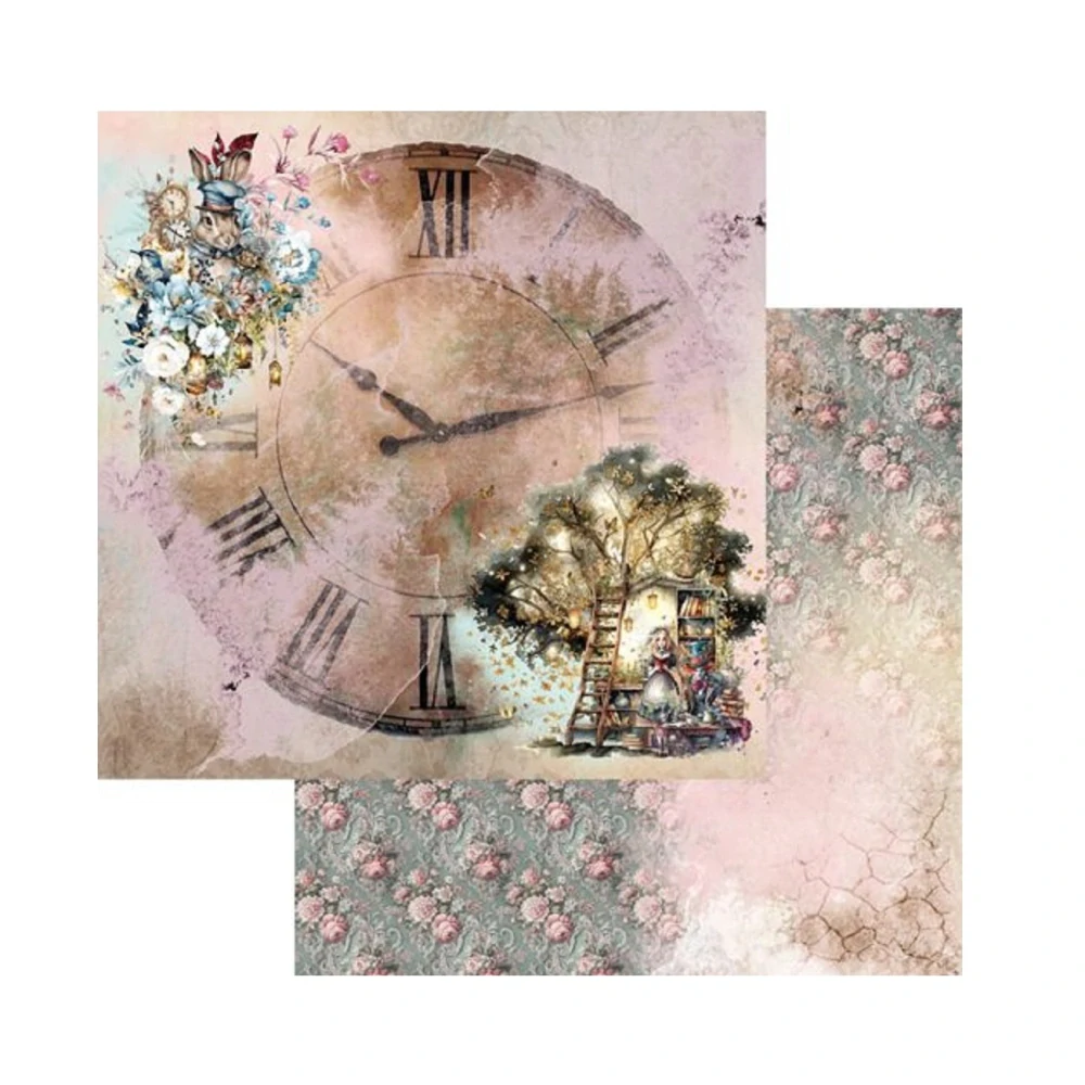 Alchemy of Art Scrapbook papier Enchanted World – Following Alice 8x8